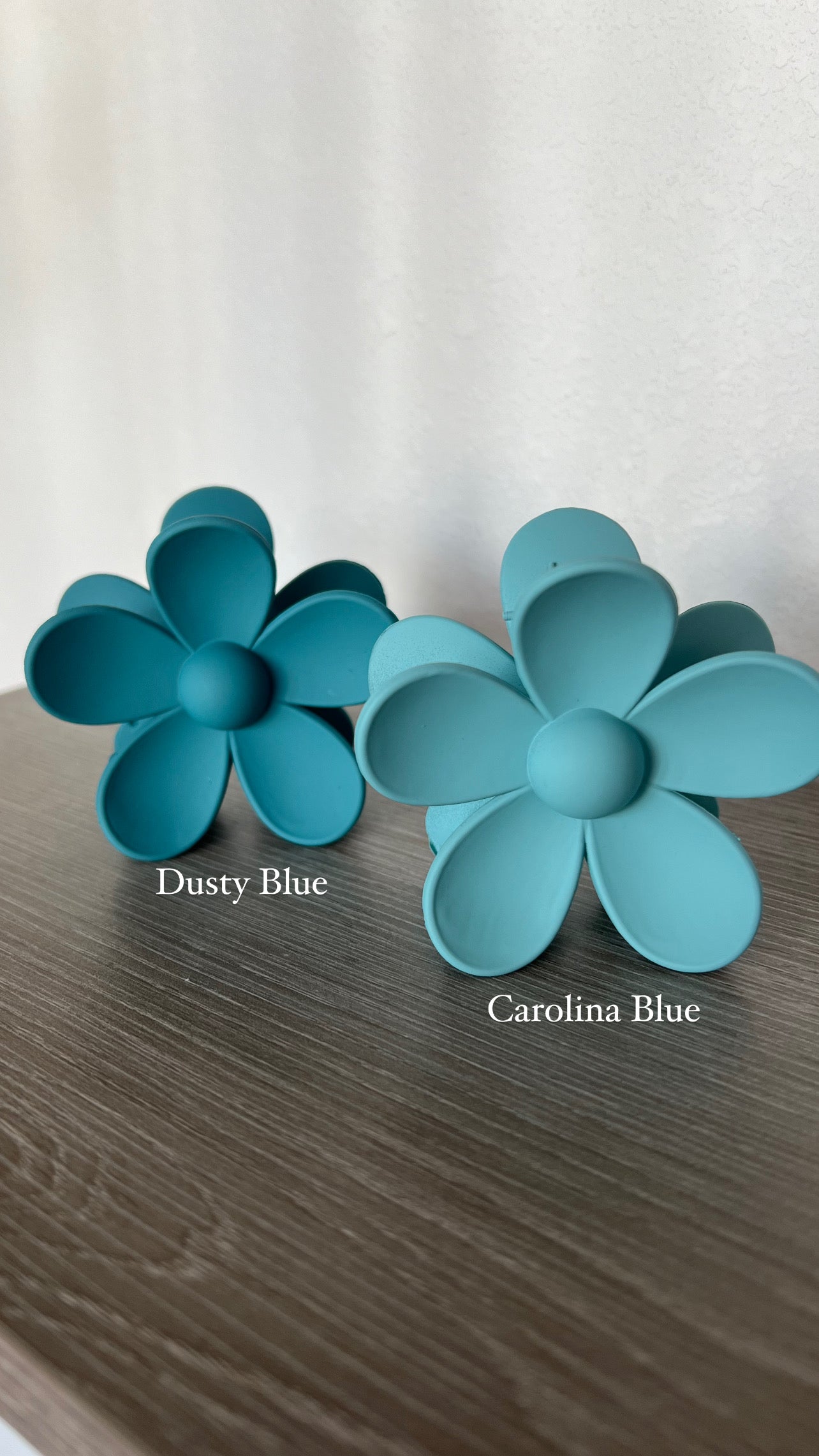 Oversized Flower Clip, Dusty Blue