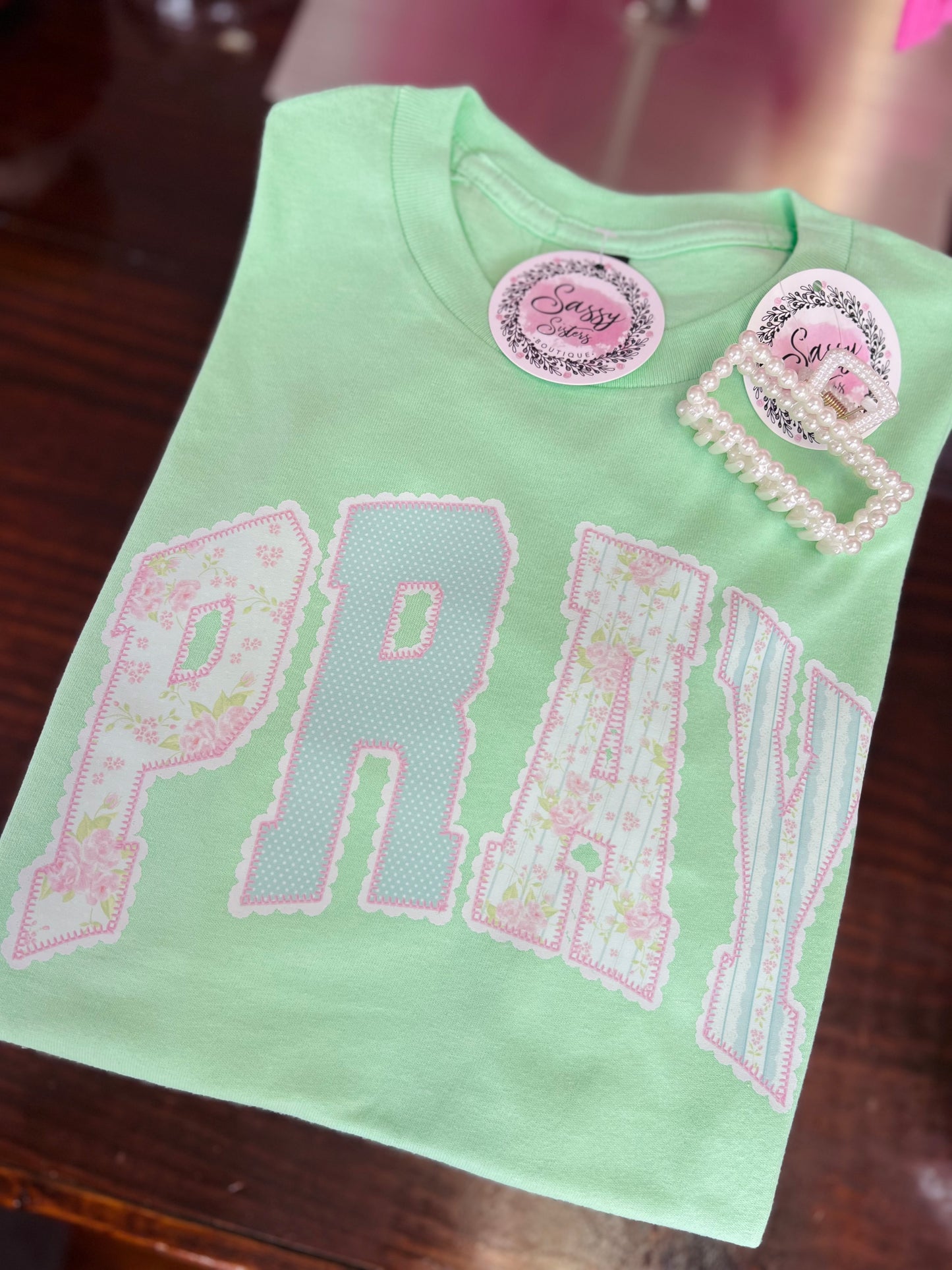 PRAY Tee, Mint