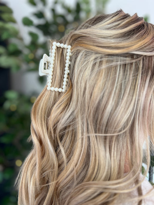 Pearl Rectangle Hair Clip
