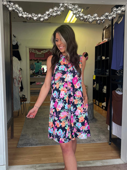 Lizzy Tank Dress, Navy Floral