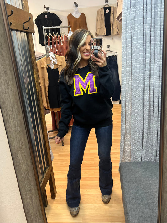 "M" SWEATSHIRT, BLACK