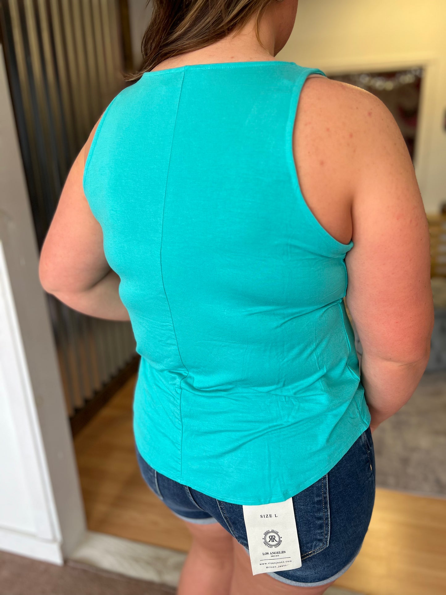 Flowy Tank, Turquoise