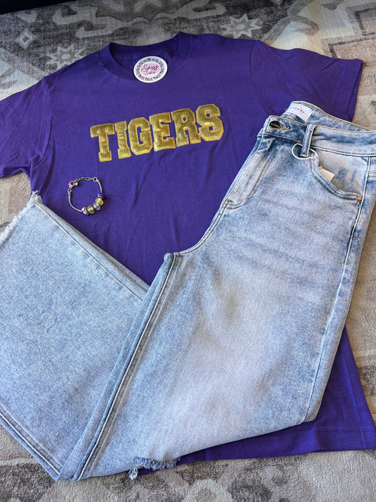 TIGERS TEE, PURPLE