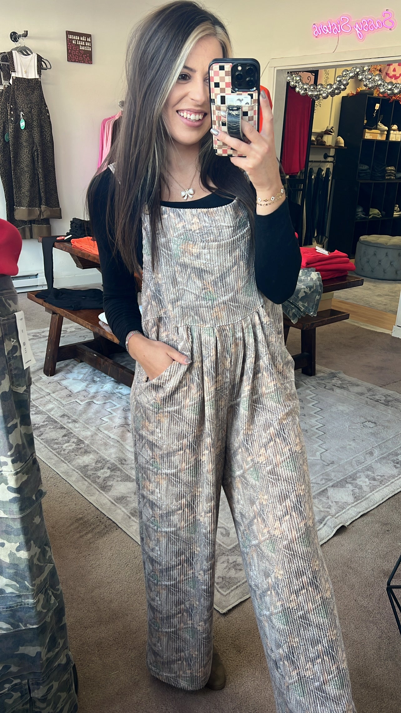Corded Camo Overalls