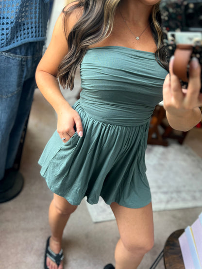 Double Layer Romper, Jade