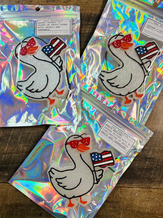 Patriotic Goose Car Freshie