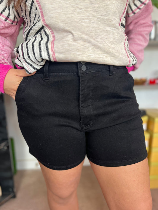 JB High Rise Trouser Short, Black