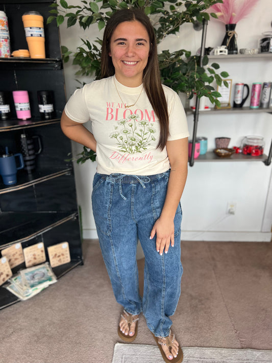 Bloom Differently Tee, Cream