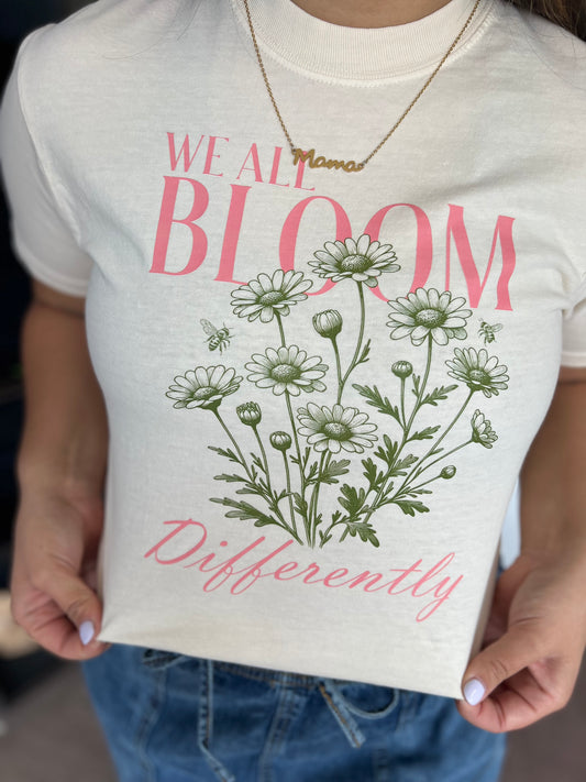 Bloom Differently Tee, Cream