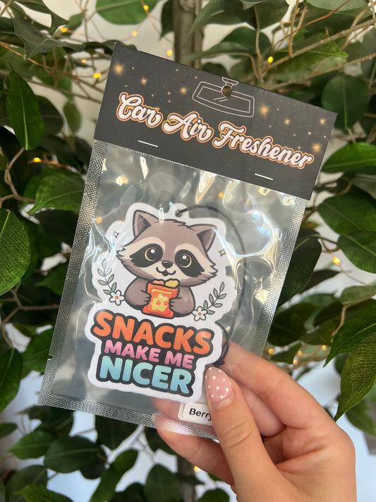 Snacks Make Me Nicer Air Freshener