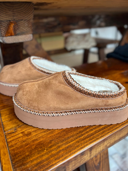 Platform Slipper, Tan