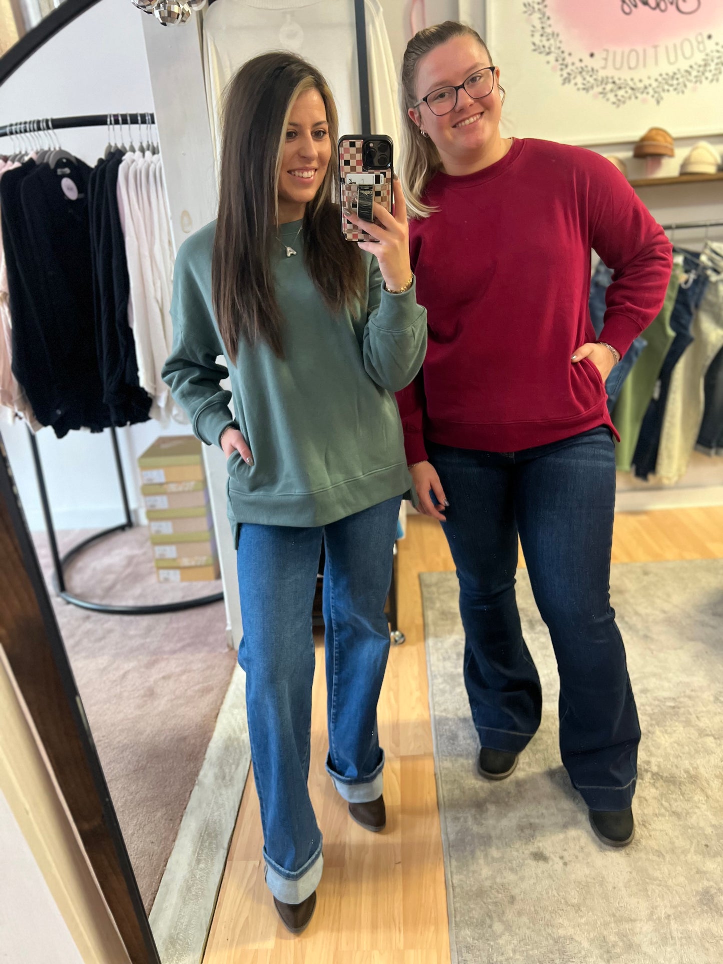 Fleece Pullover, Cabernet CURVY