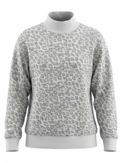 Leopard Mockneck Sweatshirt