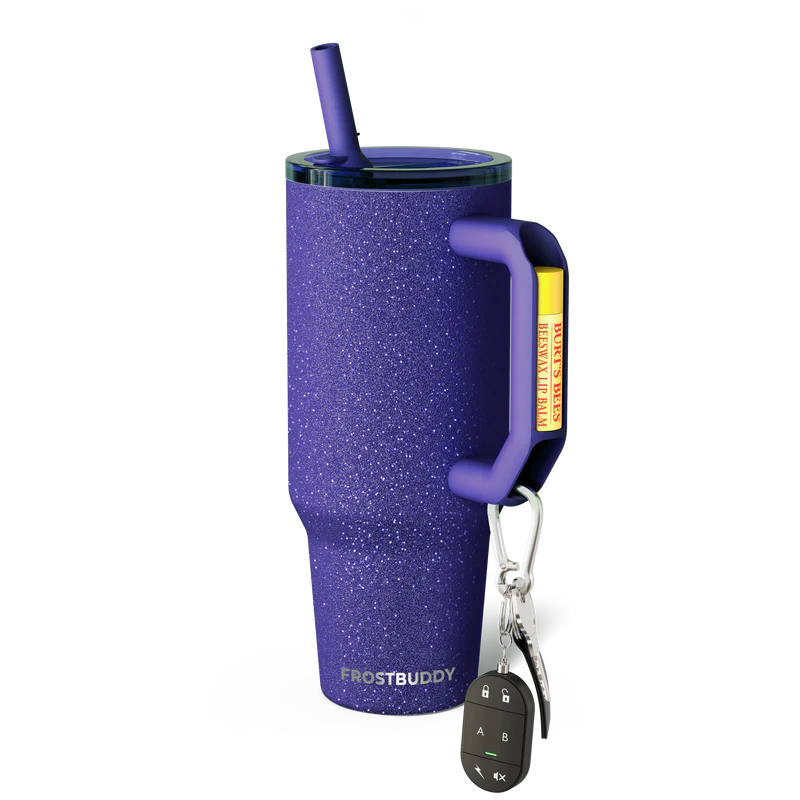 40oz Thicc Buddy, Frost Buddy cup, Purple Glitz