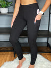 Top Notch Pocket Leggings, Black