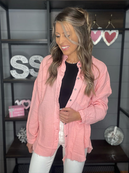 Fancy Like Button Up, Pink