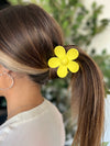 Oversized Flower Clip, Yellow